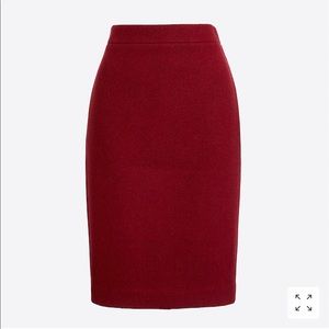 J. Crew Wool Pencil Skirt, Burgundy